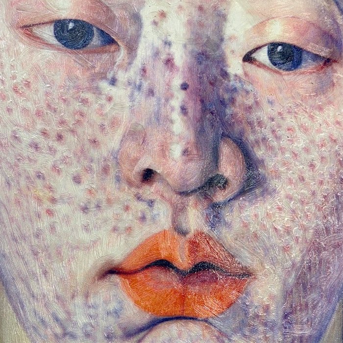 Detail of oil portrait