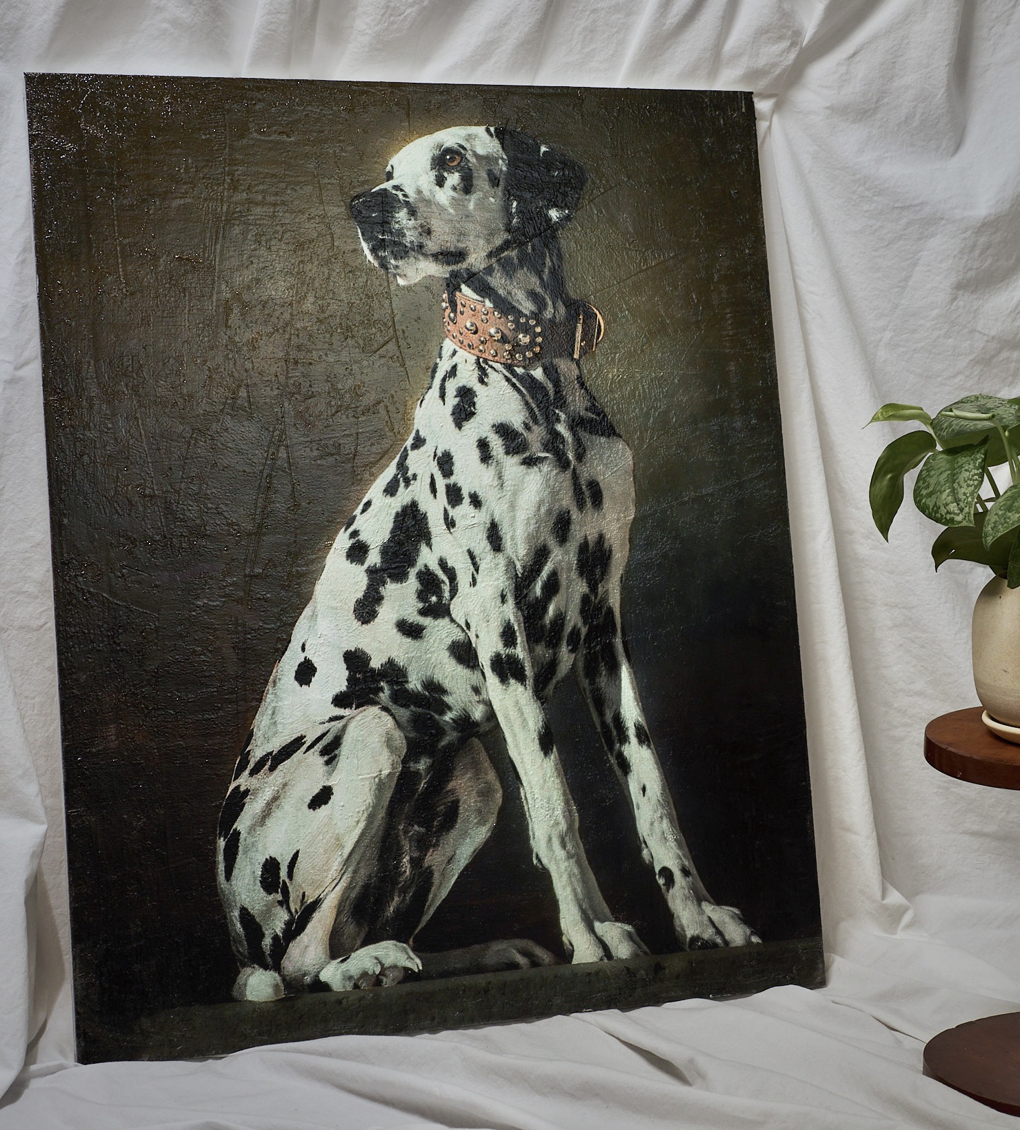 Custom oil portrait of a Dalmatian